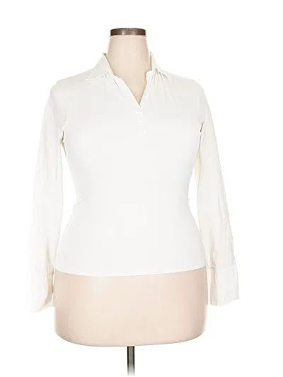 Pre-owned Assorted Brands Long Sleeve Blouse In White