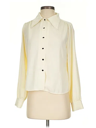 Pre-owned Assorted Brands Long Sleeve Blouse In White