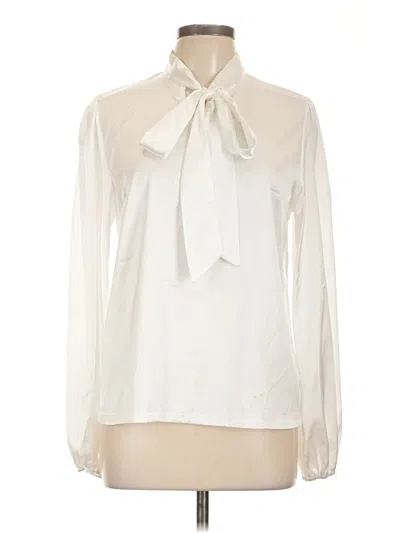 Pre-owned Assorted Brands Long Sleeve Blouse In White