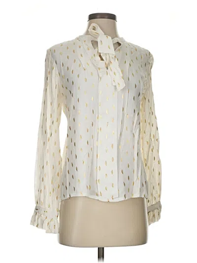 Pre-owned Assorted Brands Long Sleeve Blouse In White