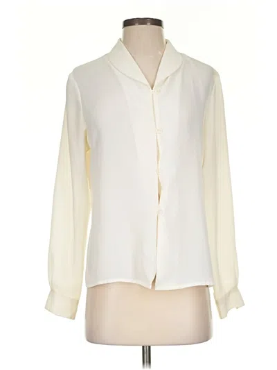 Pre-owned Assorted Brands Long Sleeve Blouse In White