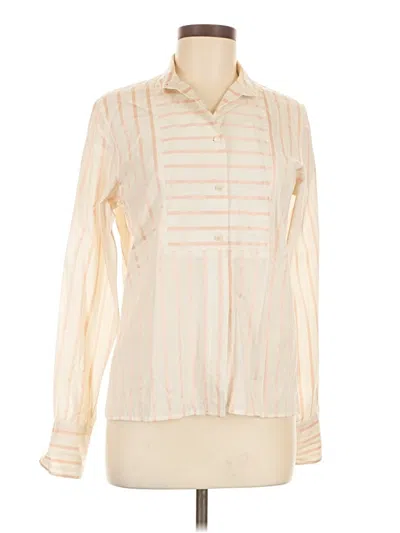 Pre-owned Assorted Brands Long Sleeve Blouse In White