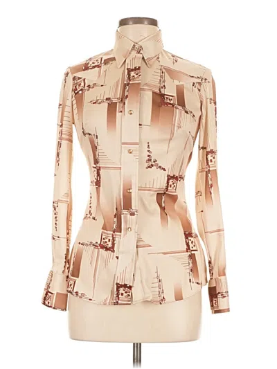 Pre-owned Assorted Brands Long Sleeve Blouse In White
