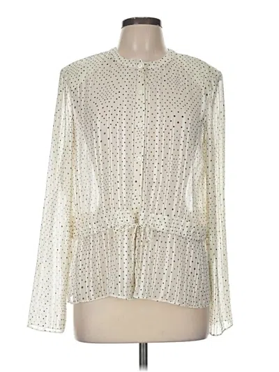 Pre-owned Assorted Brands Long Sleeve Blouse In White