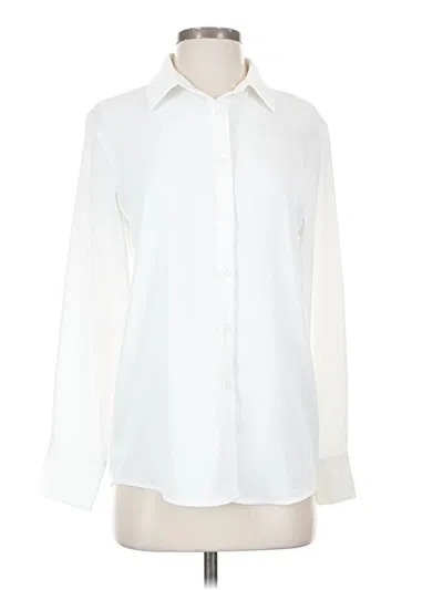 Pre-owned Assorted Brands Long Sleeve Blouse In White
