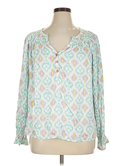 Pre-owned Assorted Brands Long Sleeve Blouse In White
