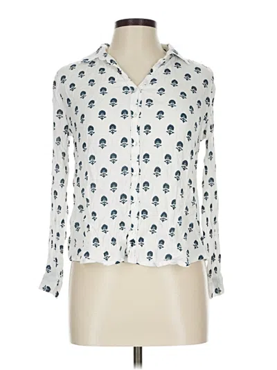 Pre-owned Assorted Brands Long Sleeve Blouse In White