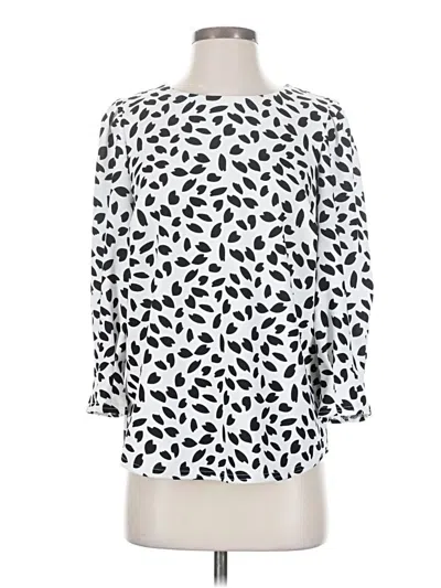 Pre-owned Assorted Brands Long Sleeve Blouse In White