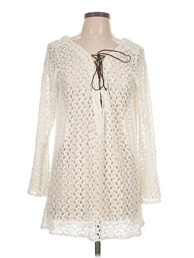 Pre-owned Assorted Brands Long Sleeve Blouse In White