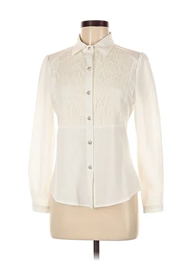 Pre-owned Assorted Brands Long Sleeve Blouse In White