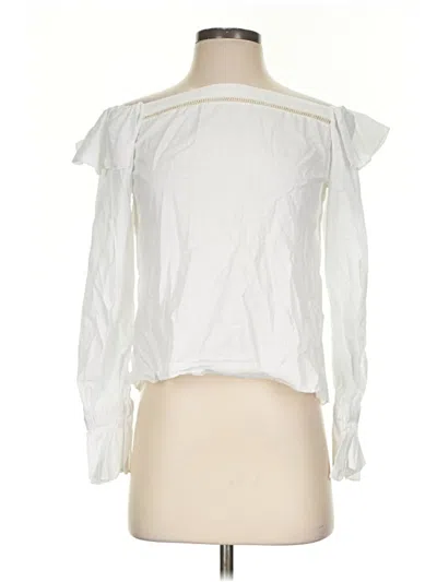 Pre-owned Assorted Brands Long Sleeve Blouse In White
