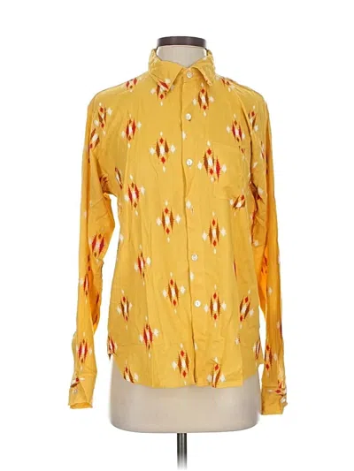 Pre-owned Assorted Brands Long Sleeve Blouse In Yellow