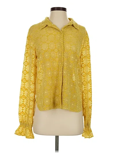 Pre-owned Assorted Brands Long Sleeve Blouse In Yellow