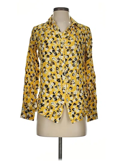 Pre-owned Assorted Brands Long Sleeve Blouse In Yellow