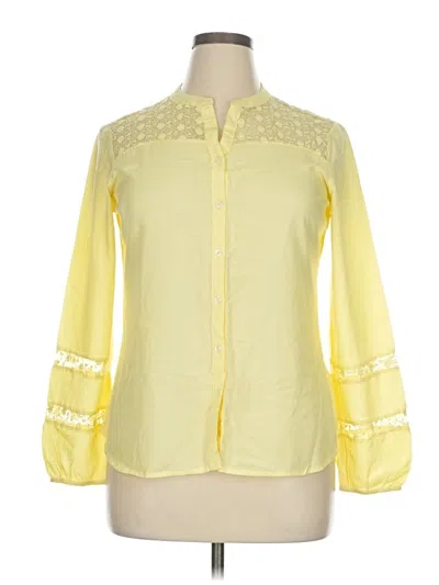 Pre-owned Assorted Brands Long Sleeve Blouse In Yellow