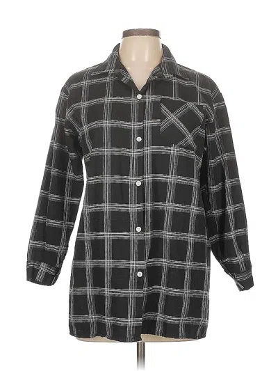 Pre-owned Assorted Brands Long Sleeve Button Down Shirt In Black