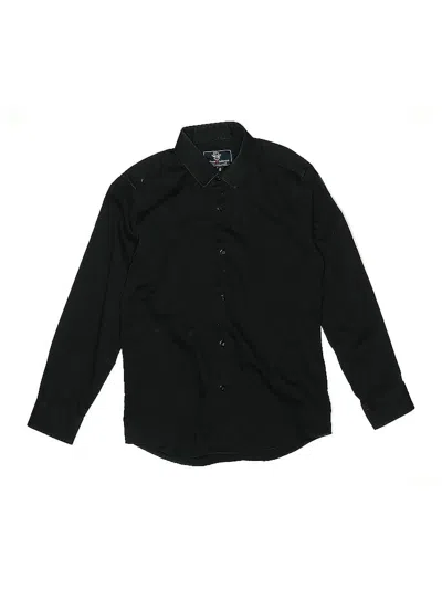 Pre-owned Assorted Brands Kids' Long Sleeve Button Down Shirt In Black