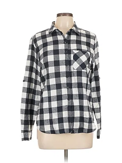 Pre-owned Assorted Brands Long Sleeve Button Down Shirt In Black