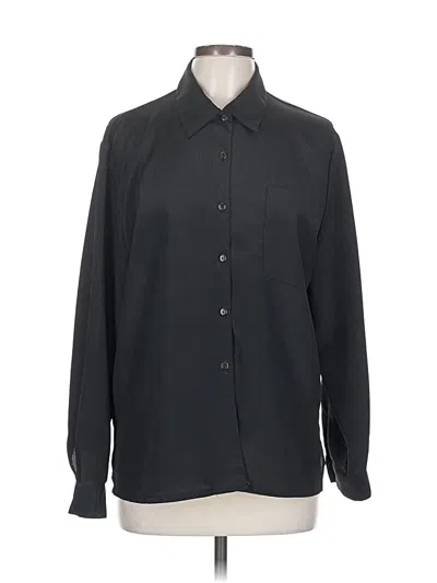 Pre-owned Assorted Brands Long Sleeve Button Down Shirt In Black