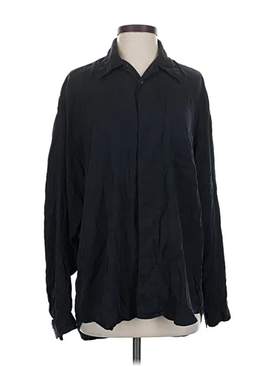 Pre-owned Assorted Brands Long Sleeve Button Down Shirt In Black