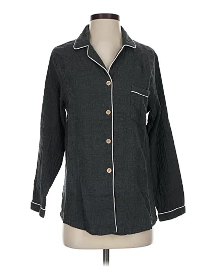 Pre-owned Assorted Brands Long Sleeve Button Down Shirt In Black
