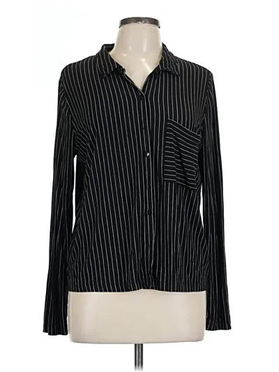 Pre-owned Assorted Brands Long Sleeve Button Down Shirt In Black