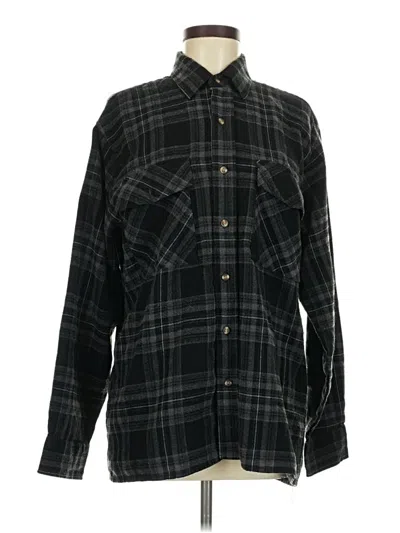 Pre-owned Assorted Brands Long Sleeve Button Down Shirt In Black