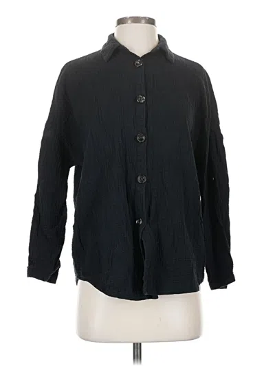 Pre-owned Assorted Brands Long Sleeve Button Down Shirt In Black