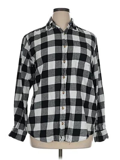 Pre-owned Assorted Brands Long Sleeve Button Down Shirt In Black