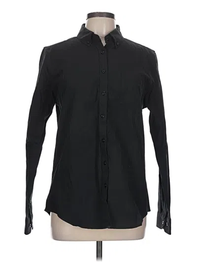 Pre-owned Assorted Brands Long Sleeve Button Down Shirt In Black
