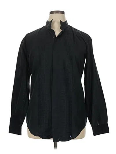 Pre-owned Assorted Brands Long Sleeve Button Down Shirt In Black