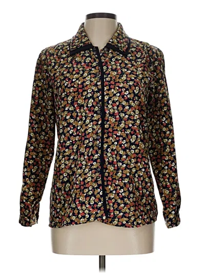 Pre-owned Assorted Brands Long Sleeve Button Down Shirt In Black