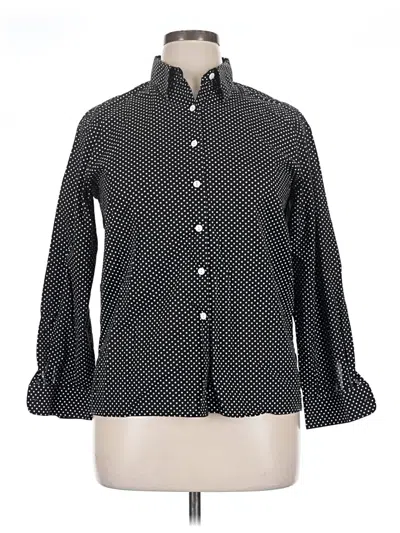Pre-owned Assorted Brands Long Sleeve Button Down Shirt In Black