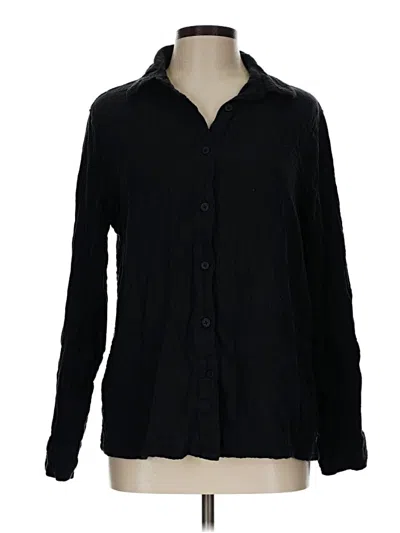 Pre-owned Assorted Brands Long Sleeve Button Down Shirt In Black