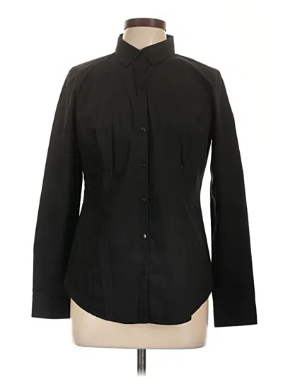 Pre-owned Assorted Brands Long Sleeve Button Down Shirt In Black