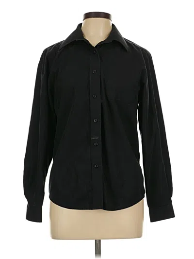 Pre-owned Assorted Brands Long Sleeve Button Down Shirt In Black