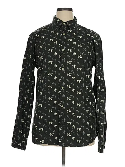 Pre-owned Assorted Brands Long Sleeve Button Down Shirt In Black