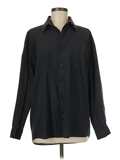 Pre-owned Assorted Brands Long Sleeve Button Down Shirt In Black