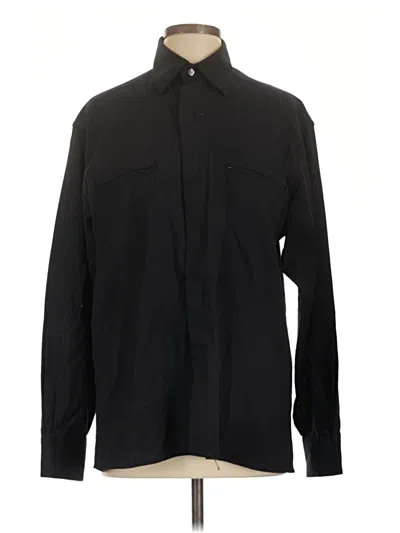 Pre-owned Assorted Brands Long Sleeve Button Down Shirt In Black
