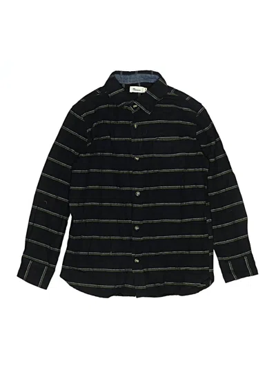 Pre-owned Assorted Brands Kids' Long Sleeve Button Down Shirt In Black
