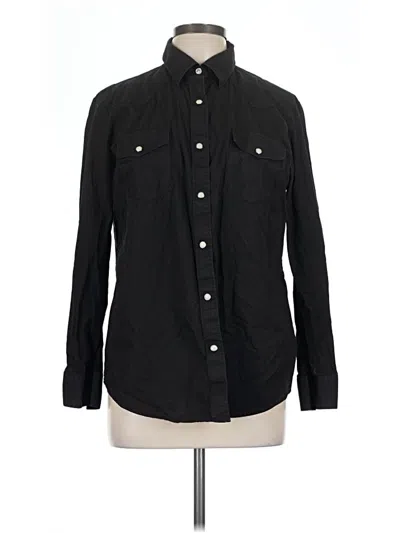 Pre-owned Assorted Brands Long Sleeve Button Down Shirt In Black