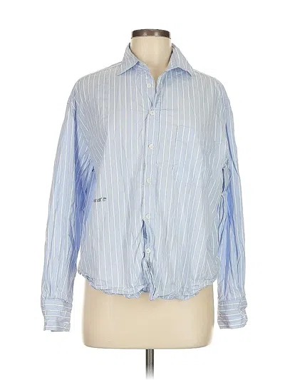 Pre-owned Assorted Brands Long Sleeve Button Down Shirt In Blue