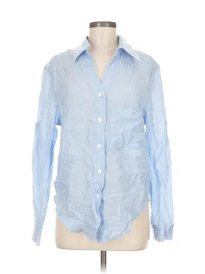 Pre-owned Assorted Brands Long Sleeve Button Down Shirt In Blue