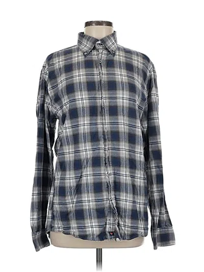 Pre-owned Assorted Brands Long Sleeve Button Down Shirt In Blue