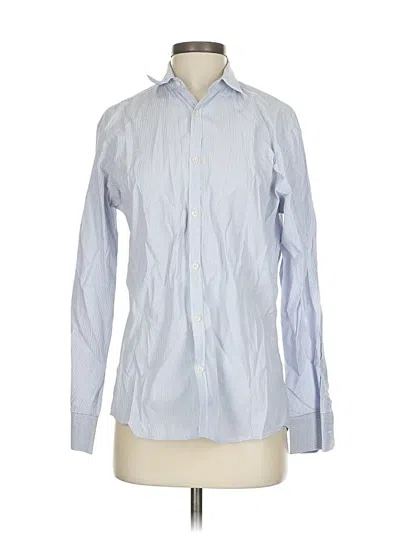 Pre-owned Assorted Brands Long Sleeve Button Down Shirt In Blue