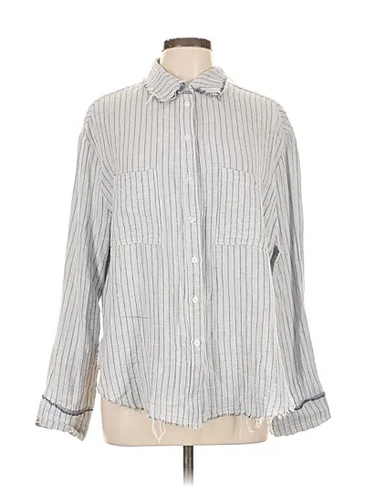 Pre-owned Assorted Brands Long Sleeve Button Down Shirt In Blue
