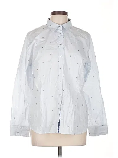 Pre-owned Assorted Brands Long Sleeve Button Down Shirt In Blue