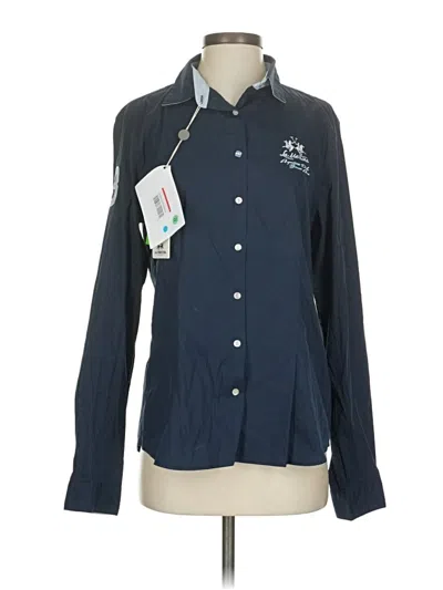 Pre-owned Assorted Brands Long Sleeve Button Down Shirt In Blue