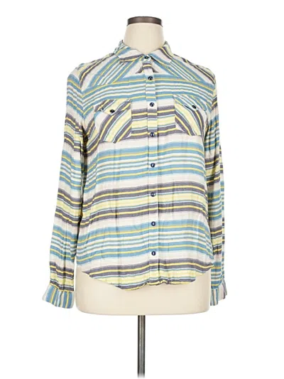 Pre-owned Assorted Brands Long Sleeve Button Down Shirt In Blue