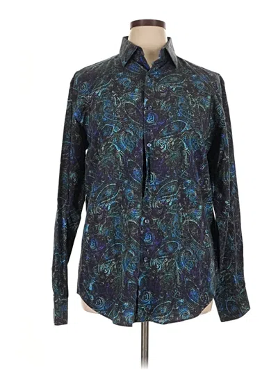 Pre-owned Assorted Brands Long Sleeve Button Down Shirt In Blue